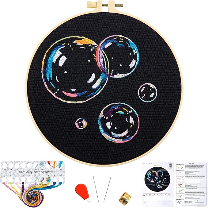 Crafmanoe Embroidery Kits for Beginners Adults, Cute Embroidery Starter Kits by Unknown