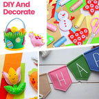 Newwiee 320 Pcs Felt Sheets Craft Kit 4"x 4" + 6"x 6"+ 8"x 12"+ 12"x 12" Sizes - Image 4