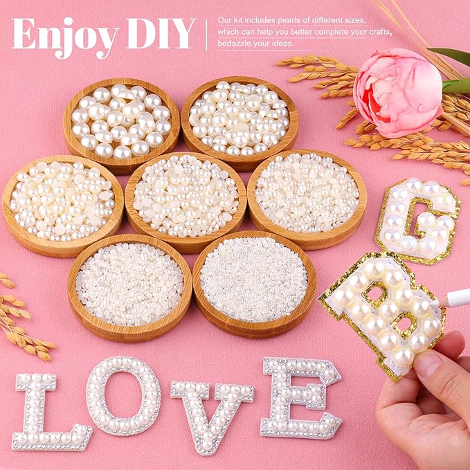 13000Pcs Flatback Pearls for Crafting, Bedazzling Bead for DIY Crafts Clothing - Image 3