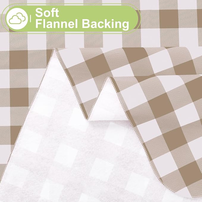 Smiry Rectangle Table Cloth, Waterproof Vinyl Tablecloth - Image 4