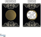 My Scratch Offs Black Vintage Lace Gold Scratch Off Note Cards, 20 Pack Wedding - Image 4