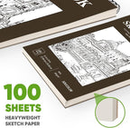 Soucolor 11"x14" Large Sketchbook, 100 Sheets Thick Acid Free Sketch Pad | - Image 4