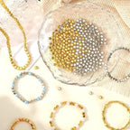 Augshy 700Pcs Star Spacer Beads - 6mm Silver & Gold - Image 2