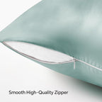 BEDELITE Satin Pillowcase with Zipper 2 Pack, Haze Blue Pillow Cases Standard - Image 5