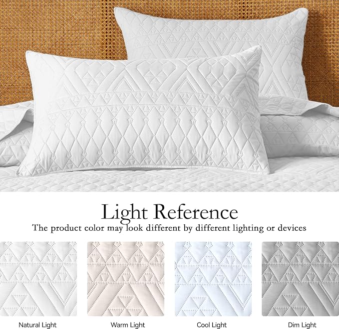 akkialla King/Cal King Size Quilt Bedding Set, Modern Style Geometric Pattern - Image 4