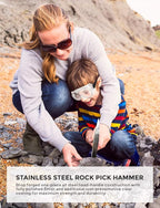 INCLY 7 PCS Geology Rock Pick Hammer Kit, - Image 2