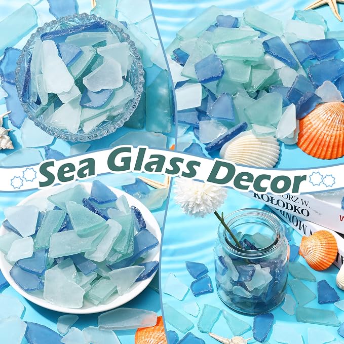 Jetec 36 oz Sea Glass for Crafts Pieces Seaglass Decor Flat Frosted Sea Glass - Image 4