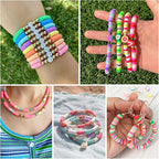 Gionlion 25000 Pcs Clay Beads Bracelet Making Kit Abundant Single Color Heishi - Image 5
