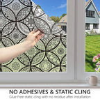 DKTIE Boho Stained Glass Look Window Privacy Film - Image 4