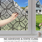 DKTIE Boho Stained Glass Look Window Privacy Film - Image 4