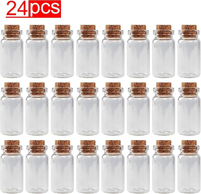 Super Z Outlet Mini Clear Glass Jars Bottles - Image 2