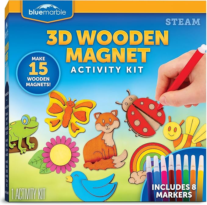 Blue Marble Wooden Magnet Craft Kit by BlueMarbleToys
