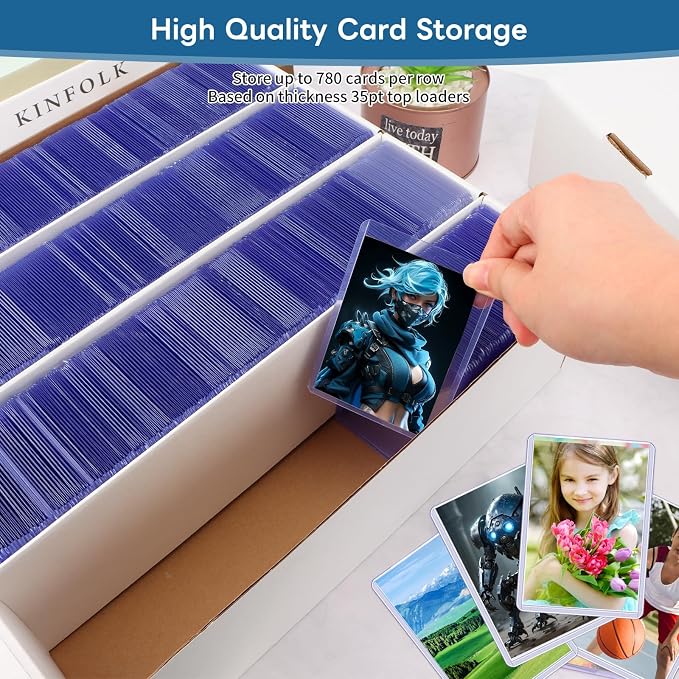 Trading Card Storage Box 3120 Count Collector Cards Box White Sports Card - Image 4