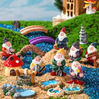 Unittype 19 Pcs Gnome Garden Accessories Tiny Fairy Gnome Figurines Miniature - Image 3