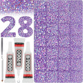 36000Pcs Lavender Rhinestones for Bedazzling, Resin Flat Back Crystal Stone by Worthofbest