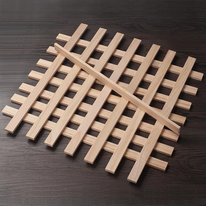 Wood Strips Slats for Wall, Wooden Dowels Wooden Sticks for Crafts 1/4" ×3/4" × - Image 2