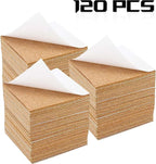 Self-Adhesive Cork Square, Allazone 120 Pack 10 x 10CM Cork Backing Sheets - Image 3