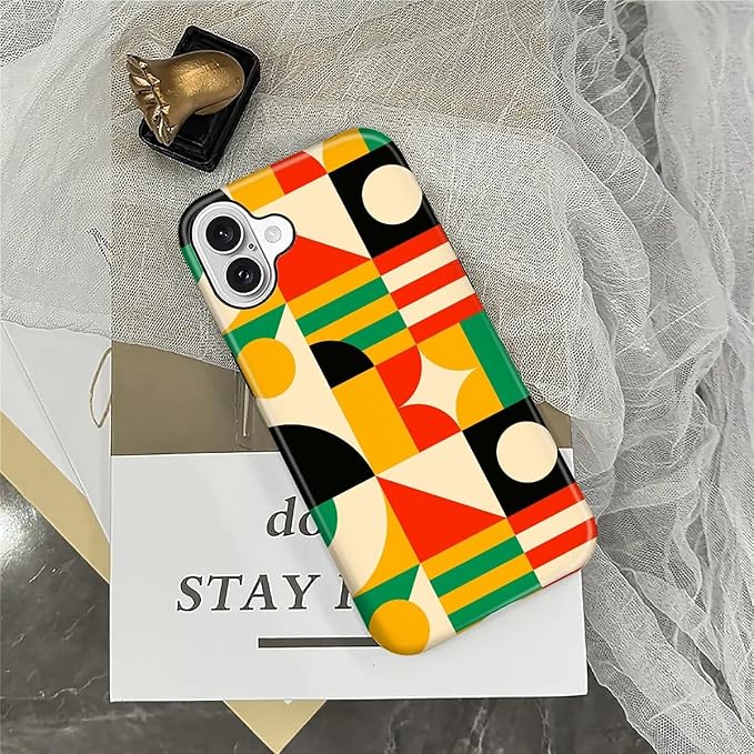 ZHEGAILIAN Case for iPhone 16 Plus, Geometric Colors Durable Shockproof - Image 6