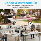 SIMPLI-Magic White Foldable Table, and Picnics - Image 4