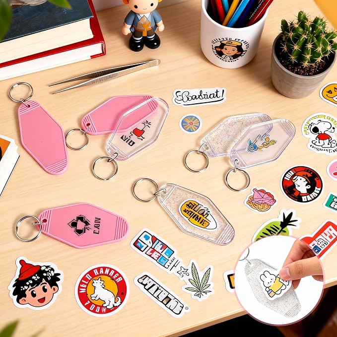 LOTMER 20/30/40/80 PCS Hotel Keychain Blank - Image 4