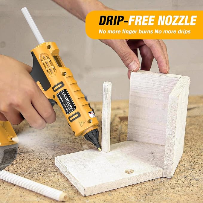 LIVOWALNY Cordless Hot Glue Gun Compatible - Image 4