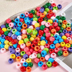 350pcs 12mm Plastics Acrylic Beads DIY Colorful Mix 10 Color Large Hole Pony - Image 5