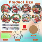 ijbnhd 8 PCS Christmas Diamond Art Coasters Kit - Image 3