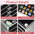 Bfttlity Acrylic Rock Display Case, 108 Grids Rock Collection Box - Image 4