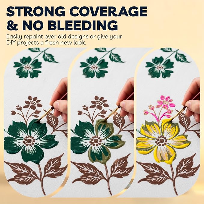 10 Colors Fabric Paint for Clothes, Non-Toxic & Permanent, Washer Safe Soft - Image 5
