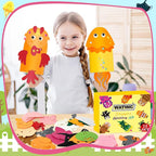 WATINC 12Pcs Hand Puppet Making Kit, Art Craft Felt Sock Puppet Toys, Creative - Image 5
