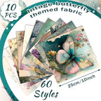 HunnmingRe 20 Pcs 10''x10'' Vintage Butterfly Quilting Fabric Square Spring - Image 2