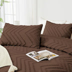 Andency Brown Comforter Set Queen Size, Boho Soft Warm Tufted Bedding Comforter - Image 4
