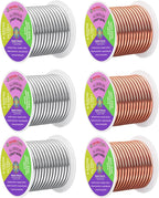 Mandala Crafts 8 GA Copper Silver Tone Combo Anodized Aluminum Craft Wire | 120 by MandalaCrafts
