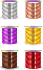 Mandala Crafts 8 GA Purple Brown Red Assorted Anodized Aluminum Craft Wire | - Image 2