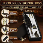 Black Feather Quill Pen and Ink Set – Feather Pen and Ink Set - Image 2