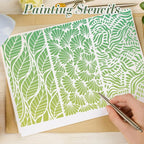 Geometric Texture Stencils for Crafts Reusable 12Pcs Stencils | DIY Art - Image 6