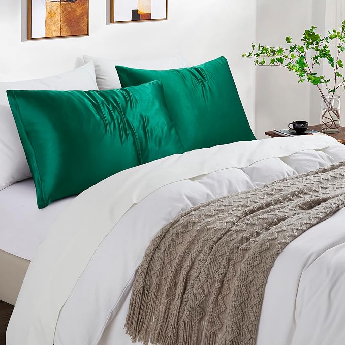Satin Pillowcases with Zipper （20x26）, Standard Size Pillowcases Set of 2 - Image 6
