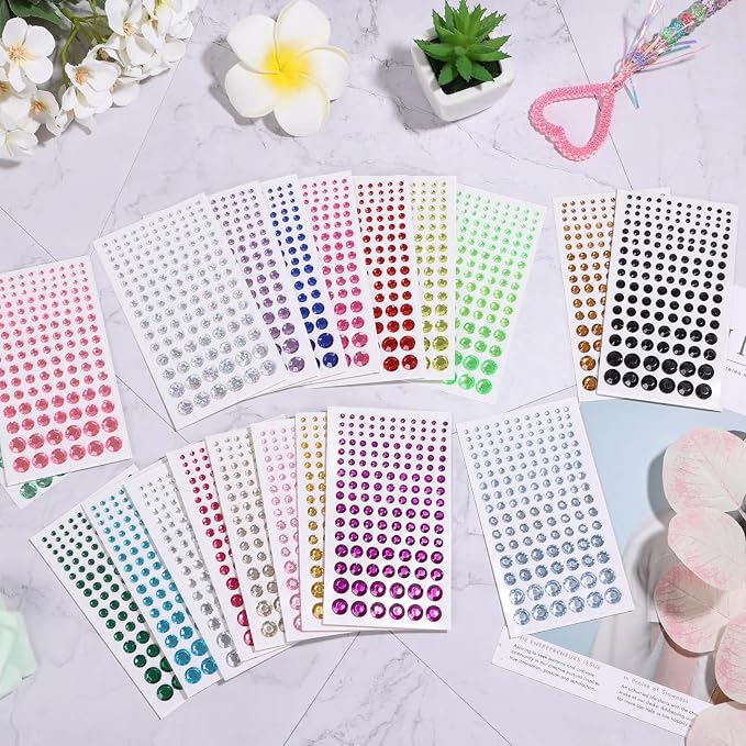 2800 Pcs Self Adhesive gems Stickers - Image 8
