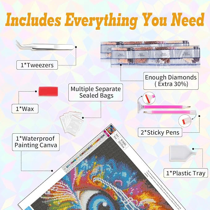 Cowboy Boot Diamond Art Kits for Adults Beginners 14x14 in, DIY Craft Gift | - Image 6