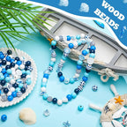 Bencailor 200 Pcs Ocean Theme Wood Beads - Image 3