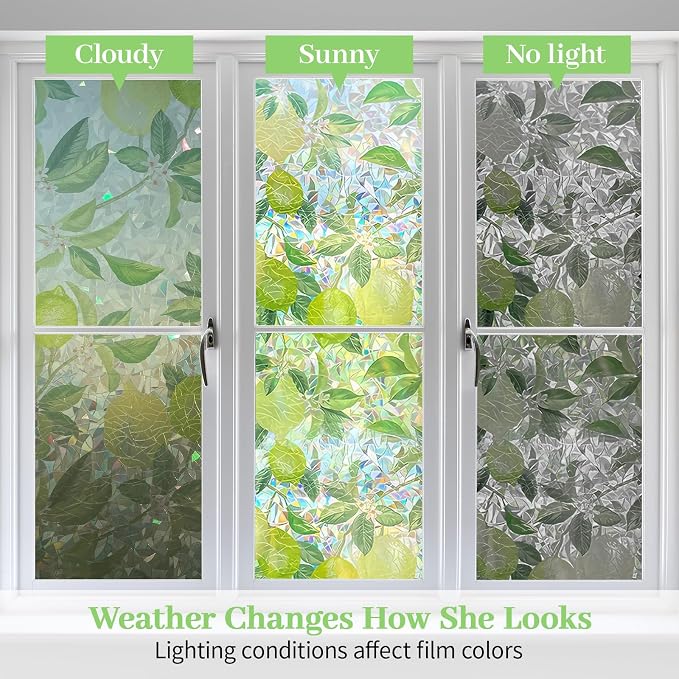 Window Privacy Film Stained Glass Rainbow Window Film - Image 4