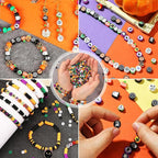 BBita 1480pcs Halloween Polymer Clay Beads Charms Friendship Bracelet Necklace - Image 8