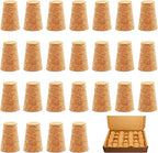 25Pack Cork Stoppers, Small Soft Wood Tapered Corks by Unknown