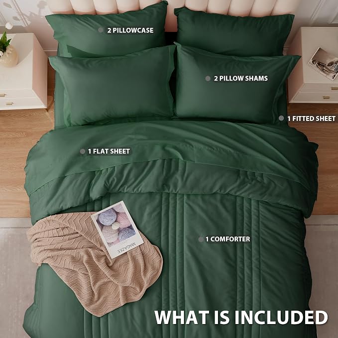 King Comforter Set Emerald Green - Image 2