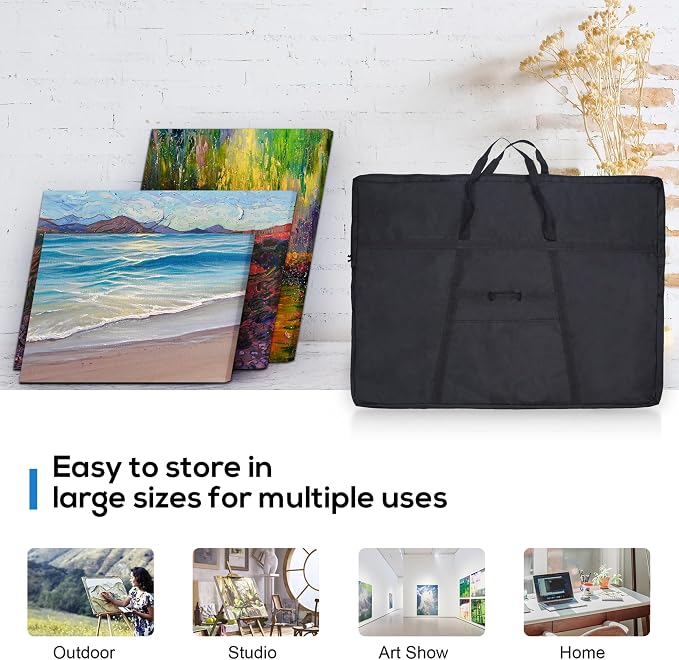 JJRING Dacron Light Weight Large Size Art Portfolio Tote Bag, Sketching and - Image 5