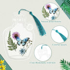 TaoBary 91 Pcs DIY Handmade Transparent Dried Flower Bookmark Set Include - Image 4