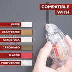 XFasten Glue Tape Roller Runner, Zero-Jamming 0.3-inch x 360-inch Double Sided - Image 5