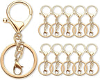 Gkeygo 10 Pack a Set Metal Lobster Claw Clasps and Key Rings, Key Chain by Gkeygo