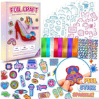 SOOVSY Foil Art Fun Craft Kit for Kids, 200 Foil Sheets, 80+ Foam Stickers by SOOVSY