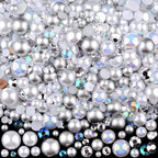 3900+ Pcs Rhinestones and Pearls Kit, 2-10mm Flatback Gems by ShowNow